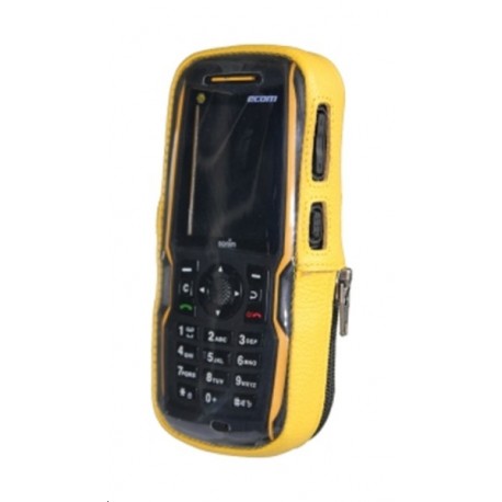 HOUSSES CUIR JAUNE + CLIP EX HANDY7