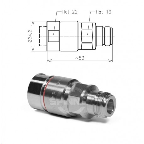 CONNECTEUR N FEMELLE POUR 1/2'-50