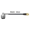 CORDON 40CM RG223 - NmC / SMA m